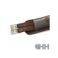 Cincha HH con barriguera y elástico marrón 115 cm