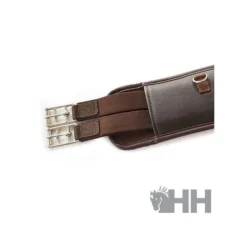 CINCHA HH CON BARRIGUERA Y ELASTICO MARRON 115CM 