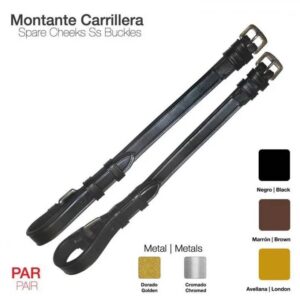 Montante Carrillera cromado/marrón ZALDI