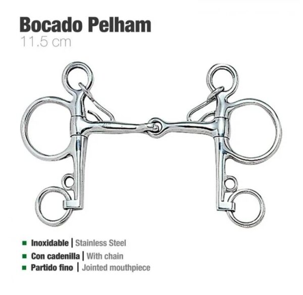 BOCADO PELHAM PARTIDO FINO INOX 212501