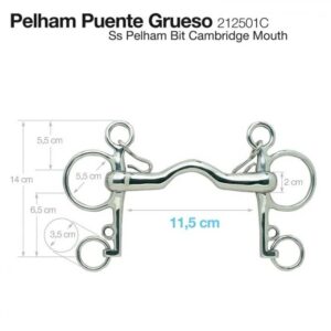 BOCADO PELHAM PUENTE GRUESO 212501C 11.5CM