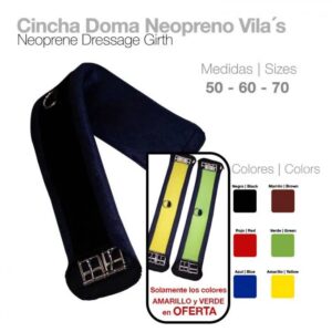 CINCHA DOMA NEOPRENO VILA'S NEGRO 50CM