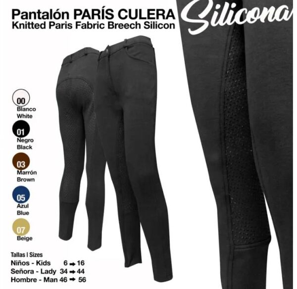 PANTALON PARIS CULERA SILICONA AZUL SEÑORA T34