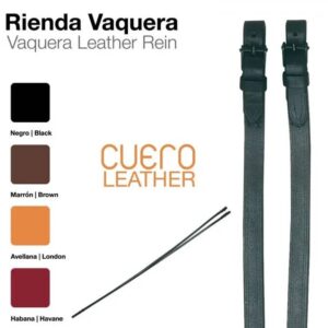 RIENDAS VAQUERAS CUERO 318 NEGRO