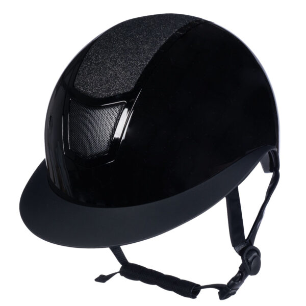 Casco de montar Shiny Diamond negro HKM