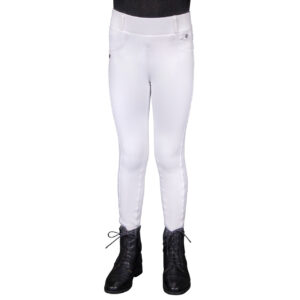 RIDING TIGHTS WINTER JULIET JUNIOR FULL GRIP WHITE