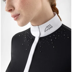 WOMEN’S COMPETITION LONG SLEEVES POLO SHIRT WITH STRASS