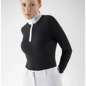 WOMEN’S COMPETITION LONG SLEEVES POLO SHIRT WITH STRASS