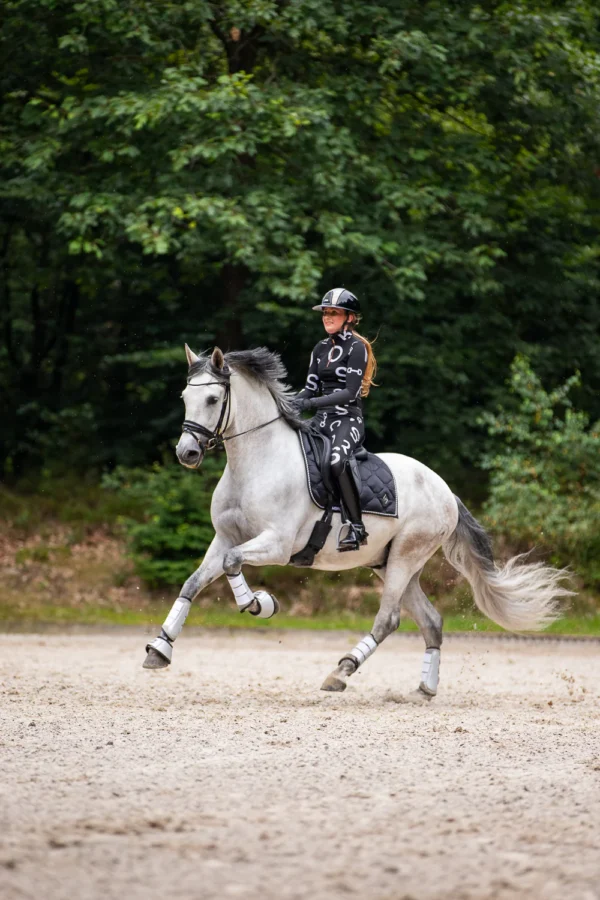 SILHOUETTE RIDING BREECHES ANTHRACITE - JET SET LOGO - Imagen 4