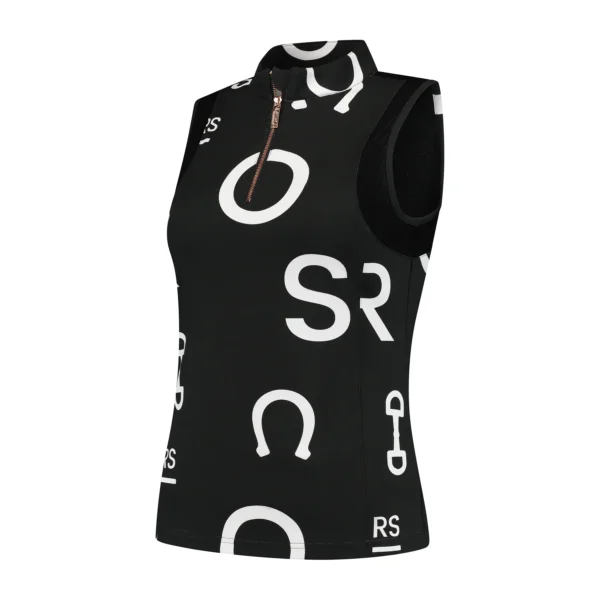 SLEEVELESS TRAINING TOP ANTHRACITE - JET SET LOGO