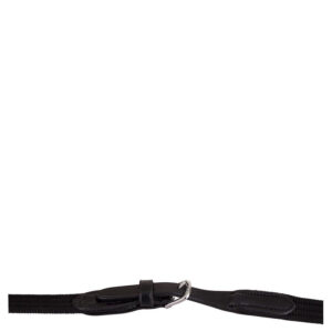 BR WEB REIN 19MM ROUND BUCKLES BLACK/SILVER PONY