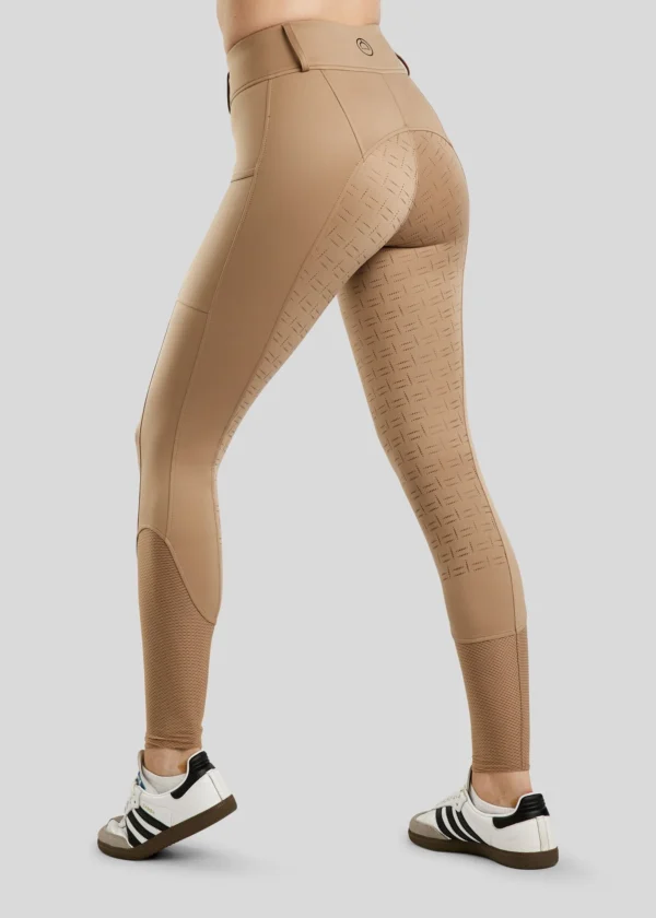 MOSTAR TIGHTS W. MESH AND FOIL LOGO - STRIPE LATTE