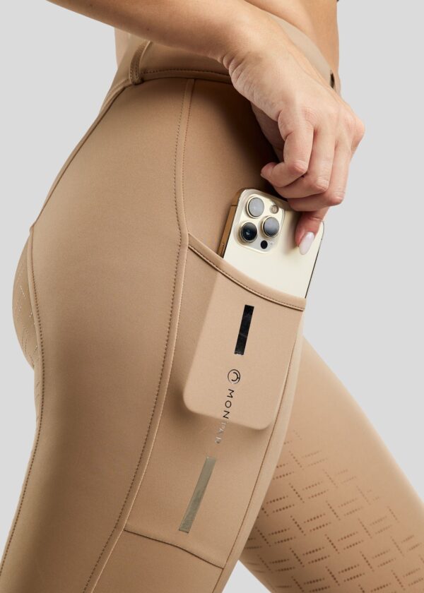 MOSTAR TIGHTS W. MESH AND FOIL LOGO - STRIPE LATTE - Imagen 3