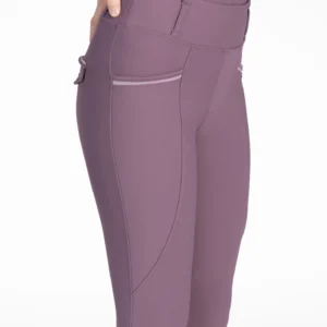 YR PRO RIDING LEGGINGS FULL GRIP - PLUM