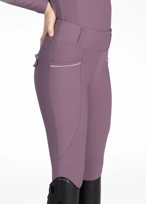 YR PRO RIDING LEGGINGS FULL GRIP - PLUM - Imagen 2