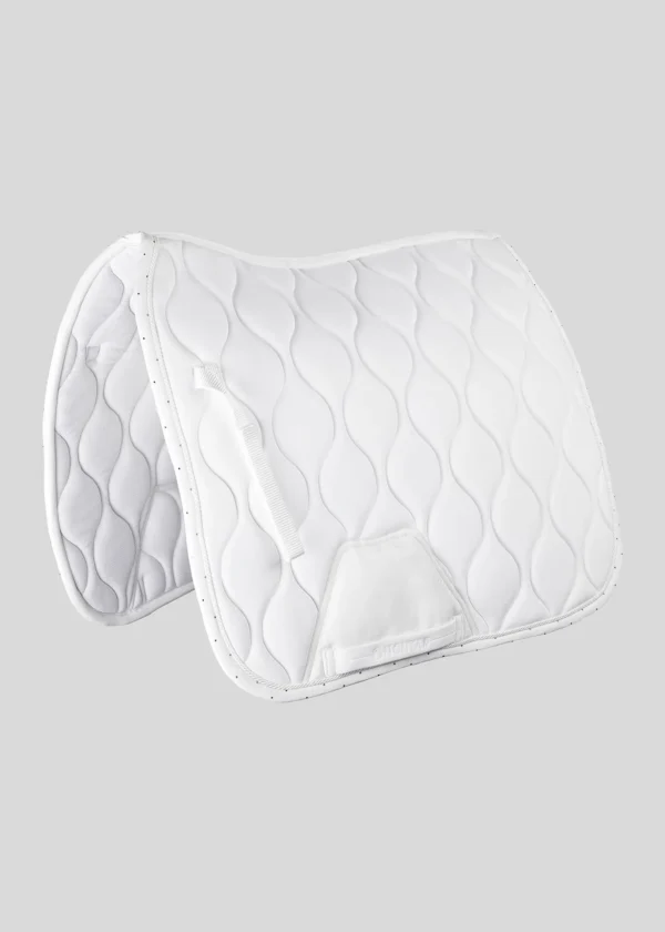 FLOW CRYSTAL DRESSAGE SADDLEPAD - WHITE