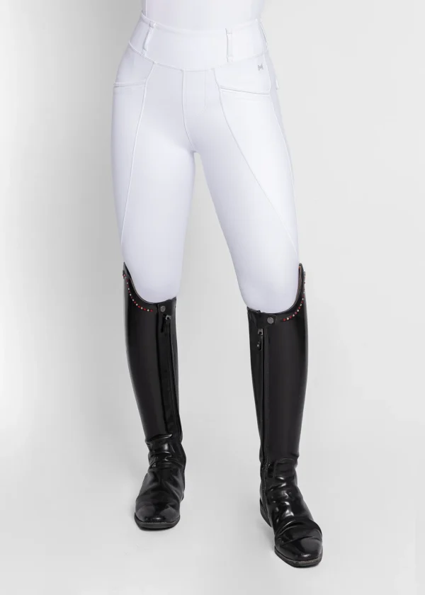 PRO RIDING LEGGINGS FULL GRIP - WHITE