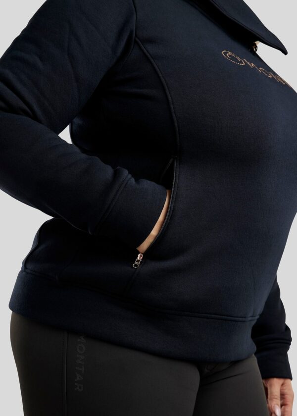 NAJA DARK NAVY SIDE NECKZIPPER ROSEGOLD CRYSTALS CURVE - Imagen 3