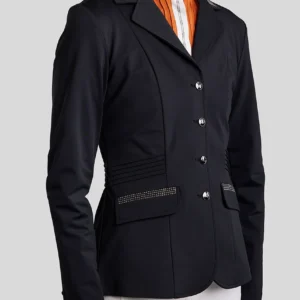 MOKATELY COMPETITION JACKET WITH PINTUCKS BLACK