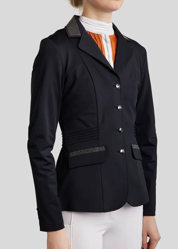 MOKATELY COMPETITION JACKET WITH PINTUCKS BLACK