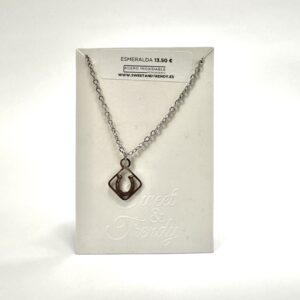 COLLAR ESMERALDA PLATEADO - SWEET AND TRENDY