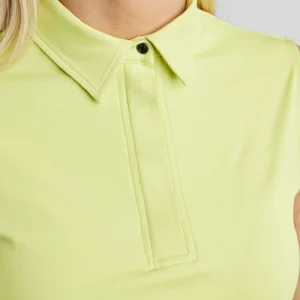 FIONA SLEEVELESS POLO - CREAMY LIME
