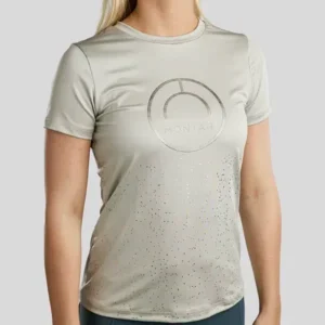 MOSILLE WITH GUN METAL LOGO PRINT LIGHT SILVER GREY
