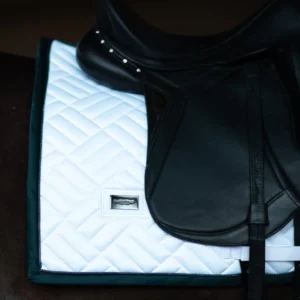 DRESSAGE SADDLE PAD MODERN WHITE DRAMATIC MONDAY FULL - EQUESTRIAN STOCKHOLM