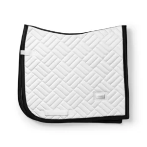 DRESSAGE SADDLE PAD MODERN WHITE BLACK EDITION FULL - EQUESTRIAN STOCKHOLM