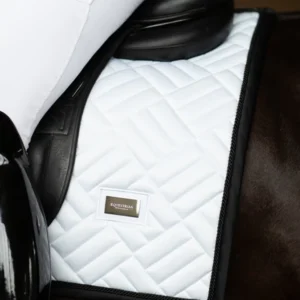 DRESSAGE SADDLE PAD MODERN WHITE BLACK EDITION FULL - EQUESTRIAN STOCKHOLM