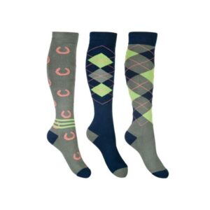CALCETINES CARDIFF SET - AZUL MARINO/VERDE OLIVA (3 PARES)