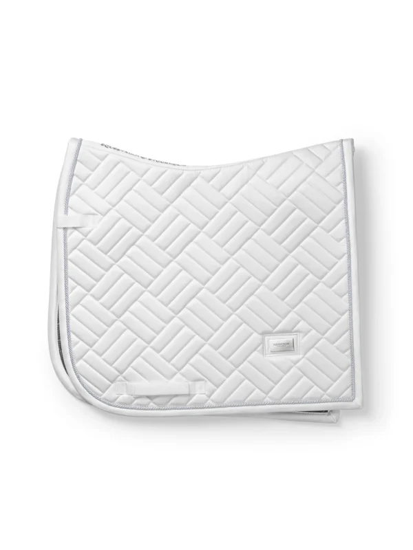DRESSAGE SADDLE PAD MODERN WHITE PERFECTION FULL
