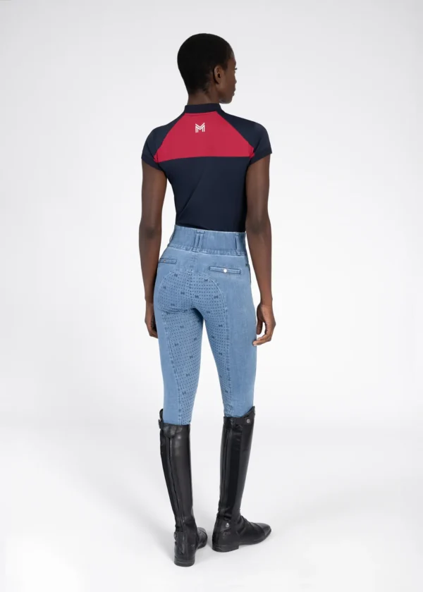 AVEEN POLO SHIRT NAVY/RED - Imagen 6