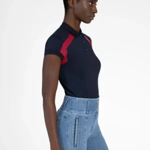 AVEEN POLO SHIRT NAVY/RED