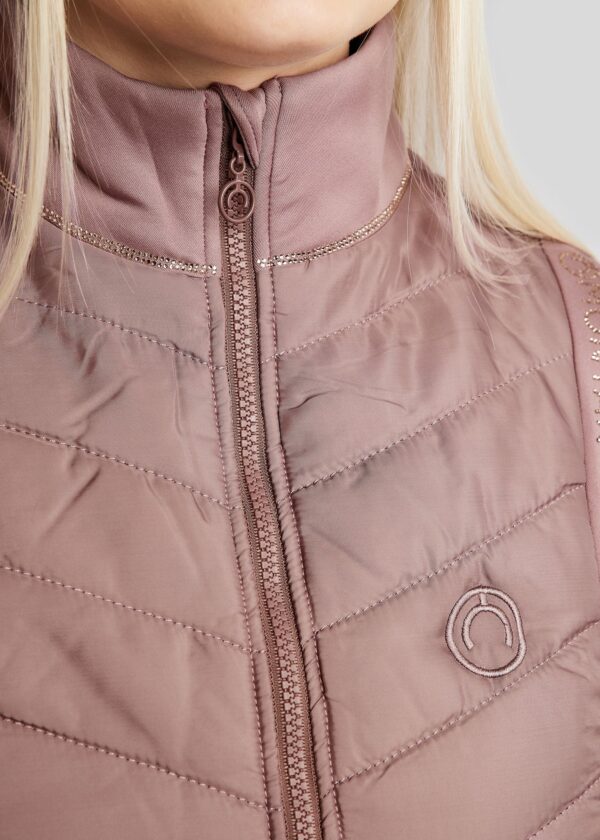 MOMARI HYBRID BODYWARMER WITH ROSEGOLD CRYSTALS - Imagen 8