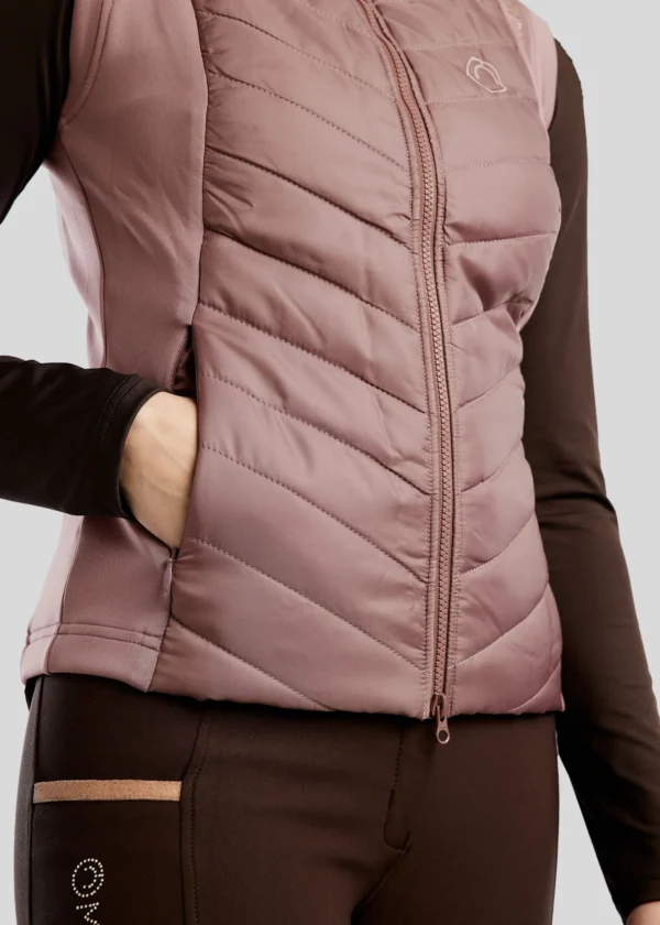 MOMARI HYBRID BODYWARMER WITH ROSEGOLD CRYSTALS - Imagen 9