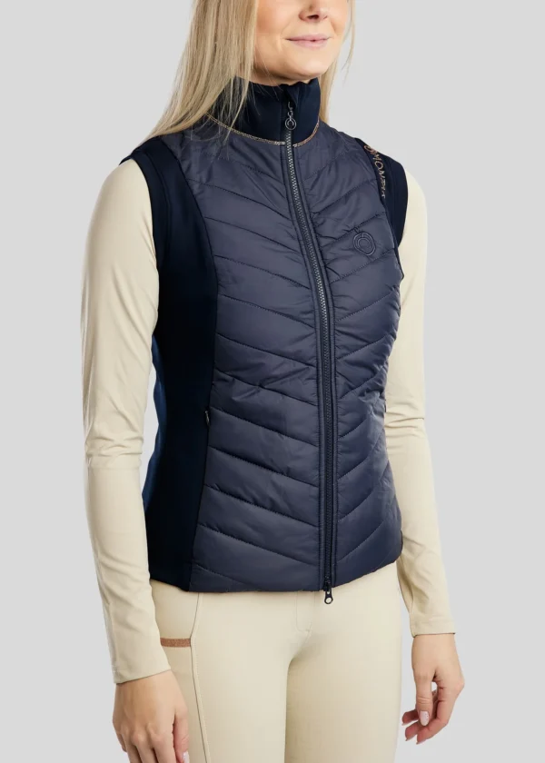 MOMARI HYBRID BODYWARMER WITH ROSEGOLD CRYSTALS - Imagen 2