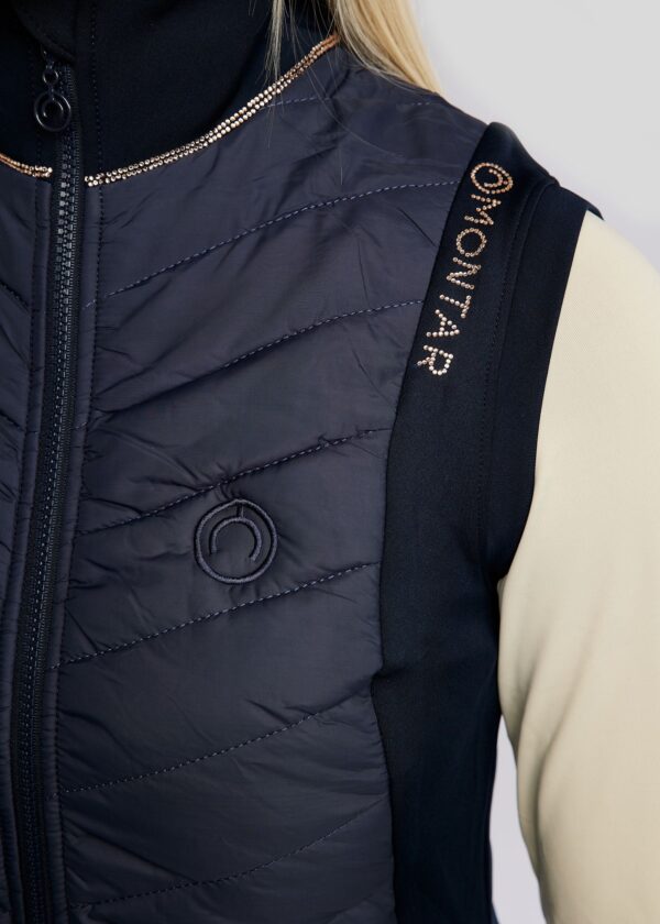 MOMARI HYBRID BODYWARMER WITH ROSEGOLD CRYSTALS - Imagen 5