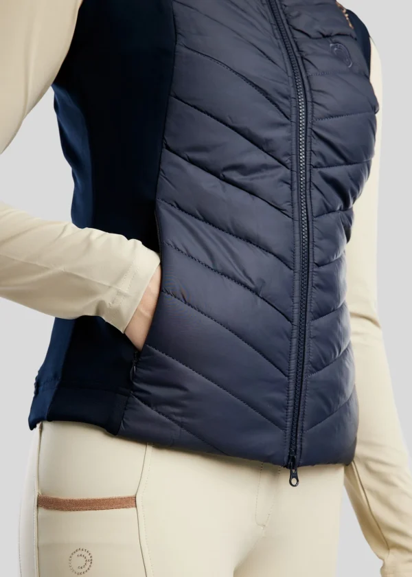 MOMARI HYBRID BODYWARMER WITH ROSEGOLD CRYSTALS - Imagen 4