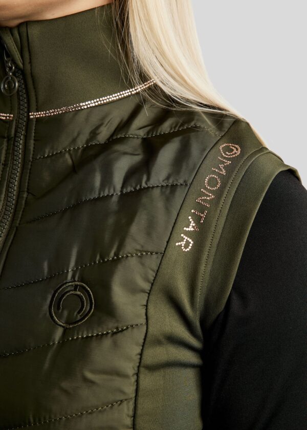 MOMARI HYBRID BODYWARMER WITH ROSEGOLD CRYSTALS - Imagen 14