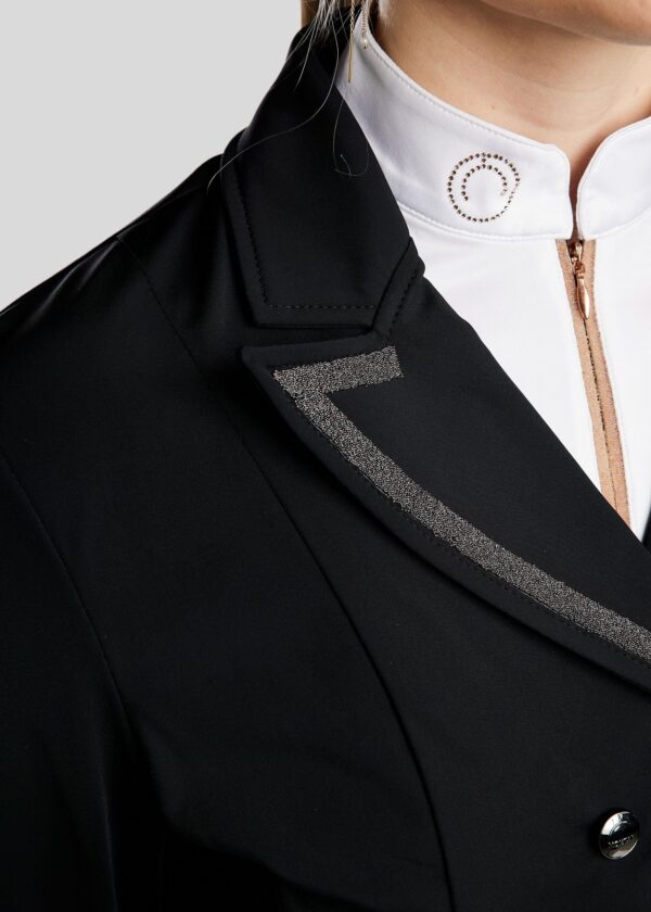 MOGLORIA GUN METAL CAVIAR TAPE AND CRYSTAL TAILCOAT - Imagen 3