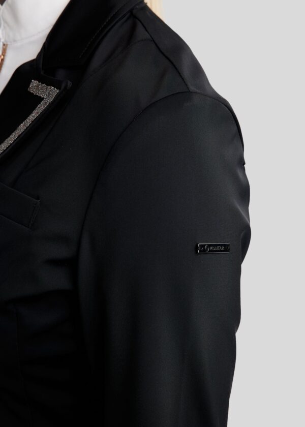 MOGLORIA GUN METAL CAVIAR TAPE AND CRYSTAL TAILCOAT - Imagen 5