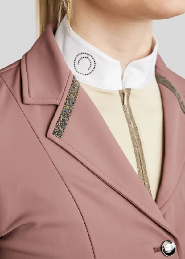 MOGLORIA GUN METAL CAVIAR TAPE AND CRYSTAL JACKET - Imagen 10