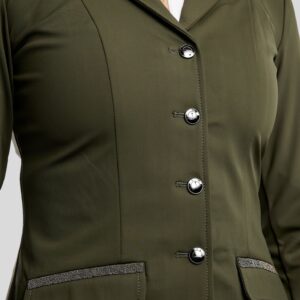 MOGLORIA GUN METAL CAVIAR TAPE AND CRYSTAL JACKET