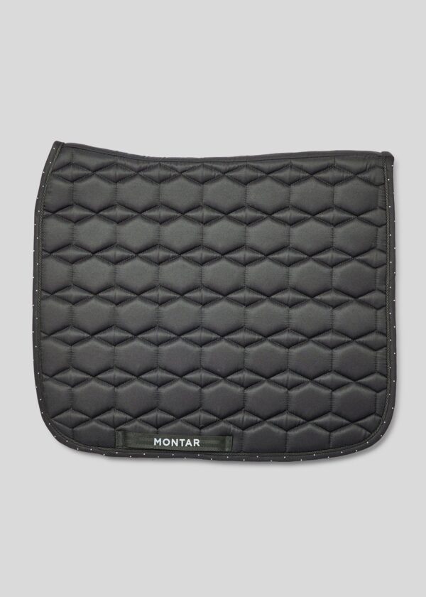 SADDLEPAD WITH HOLOGRAPHIC LOGO PRINT AND CRYSTALS DRESSAGE