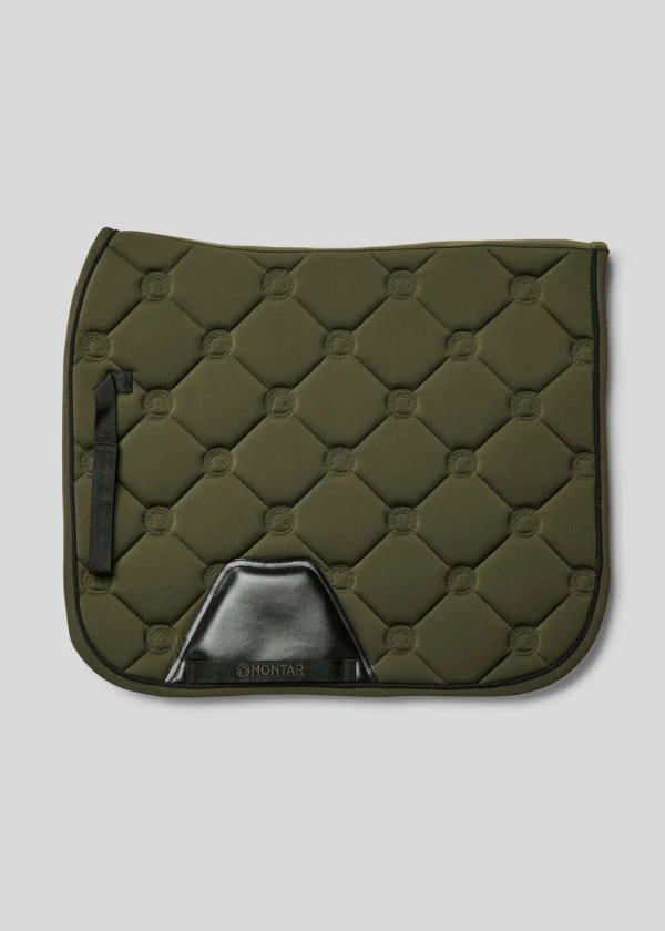 OLIVE FLOW DRESSAGE SOFTSHELL SADDLEPAD