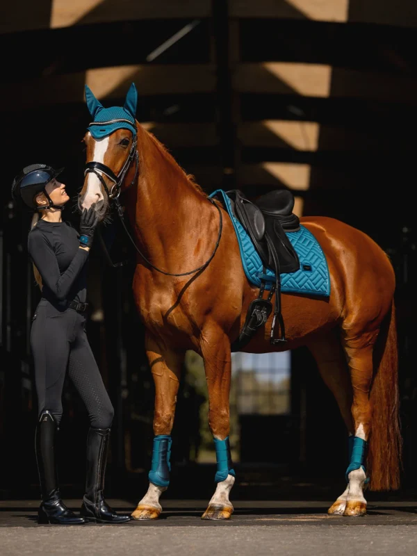 DRESSAGE SADDLE PAD MODERN TEAL BLUE - Imagen 5