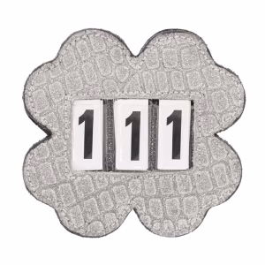 NUMBER HOLDER CLOVER SILVER